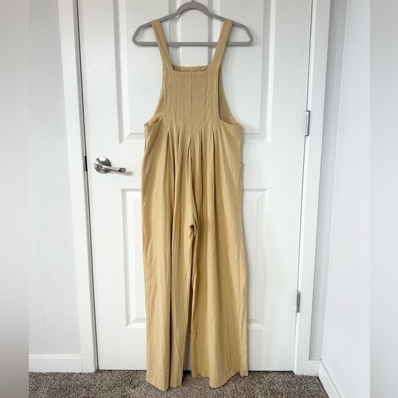 Nasty Gal Yellow Wide Leg Overalls - Picture 4 of 6